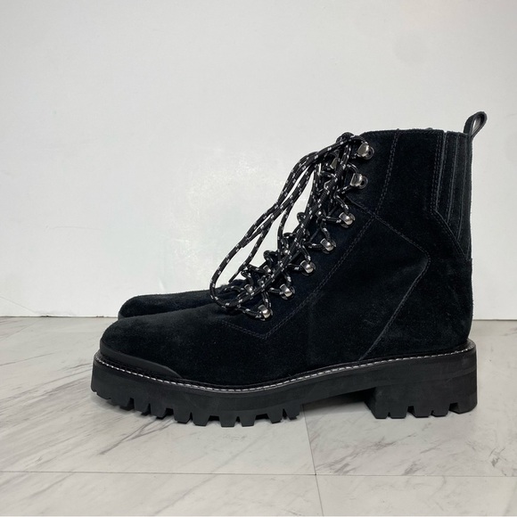 Marc Fisher Izzie Black Suede Lug Sole Boot 9 1/2 M - Picture 16 of 16